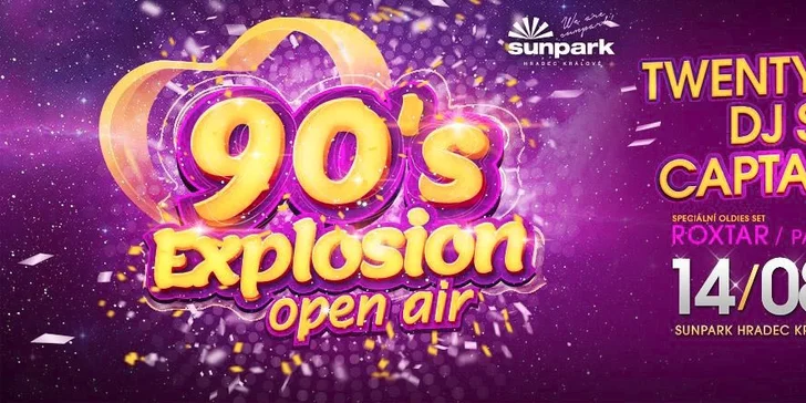 Vstupenka do Sunaparku na Open air ve stylu 90. let