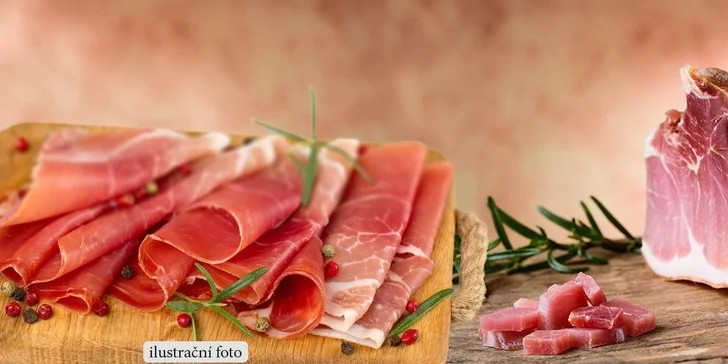 500 g výběrové parmské šunky a doprava zdarma v zóně 1