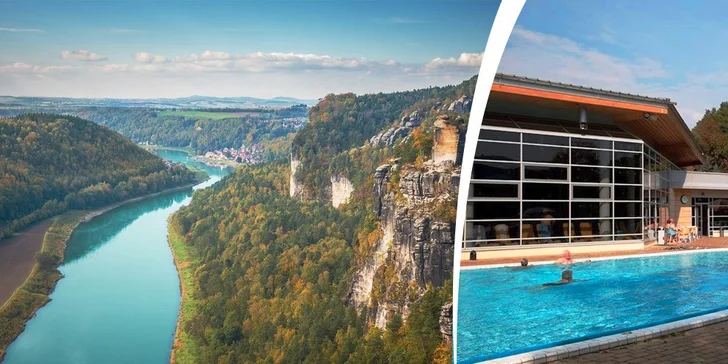 Výlet vlakem do Bad Schandau v Saském Švýcarsku - termální lázně Toskana nebo turistika na Kuhstall