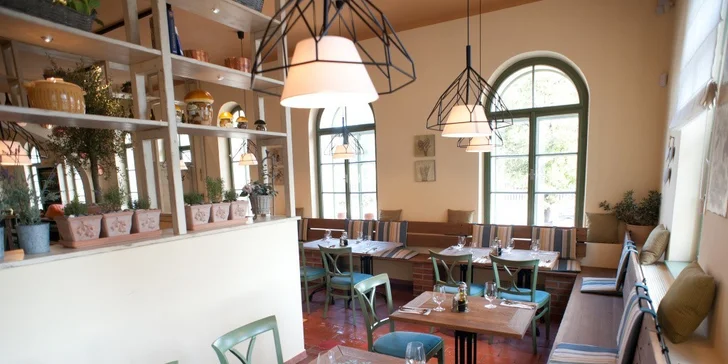 Italské menu z domácích těstovin a dezert v Olivier Food
