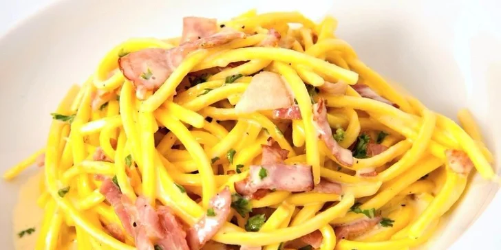 Italské menu z domácích těstovin a dezert v Olivier Food