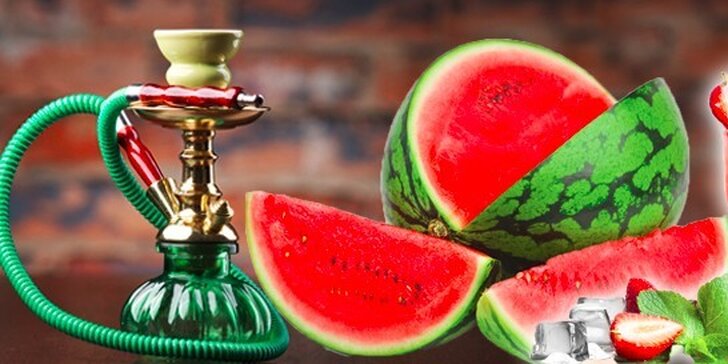 Vodní dýmka z melounu a melounový fresh nebo čaj až pro čtyři osoby a vodní dýmka