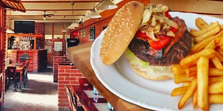 300g burger Speciál s hranolky
