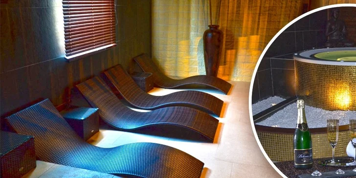 Privátní wellness v hotelu Golden Fish pro 2-4 osoby