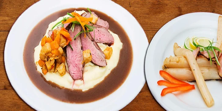 3chodové degustační menu pro dva v restauraci U Tří Lvů