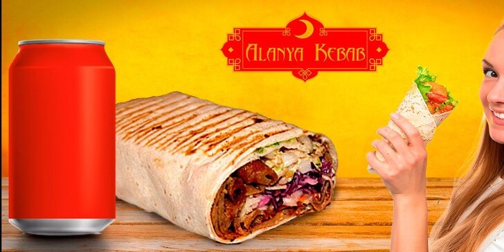 Dva kebaby Twister + 2 nápoje v Alanya kebabu