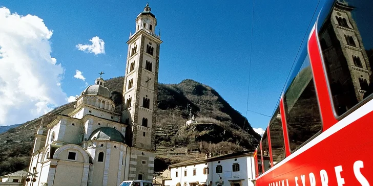 Jízda vyhlídkovým vlakem Bernina Express s možností ubytování v Davosu