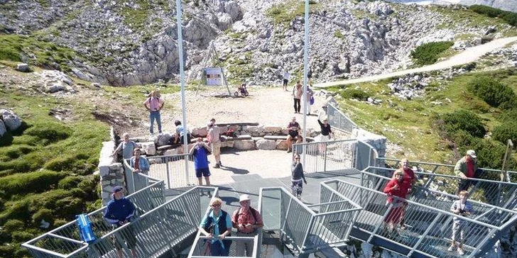 Dachstein - vyhlídka "Pět prstů" a Mamutí jeskyně