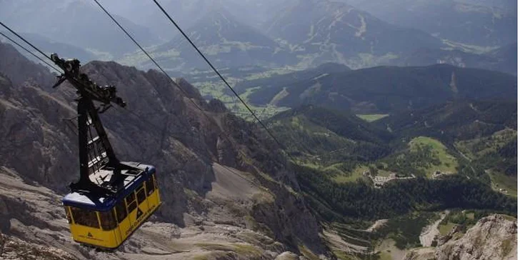 Dachstein - vyhlídka "Pět prstů" a Mamutí jeskyně