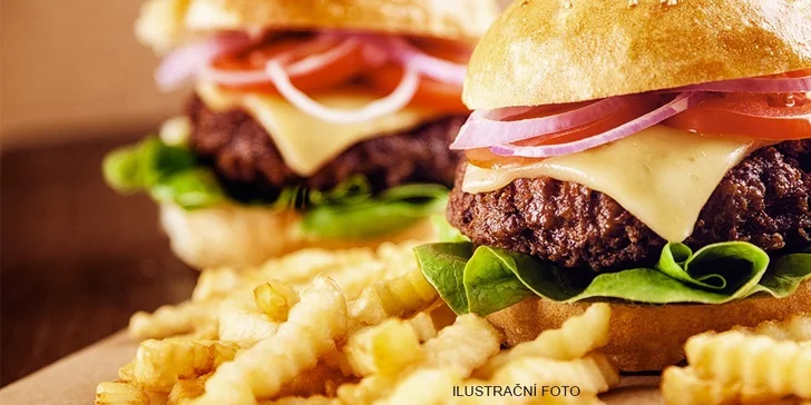 Dva hovězí burgery a hranolky v Clubu Nirvana