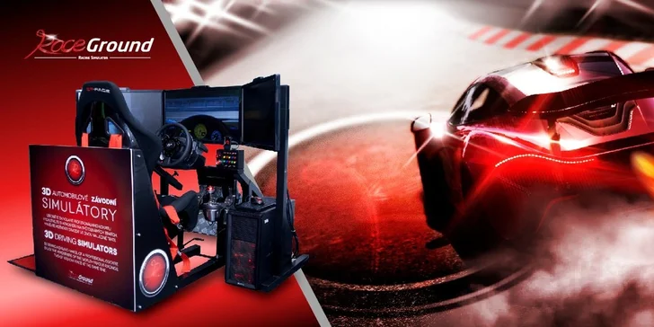 Závodní automobilový trenažér - adrenalin pro chlapy