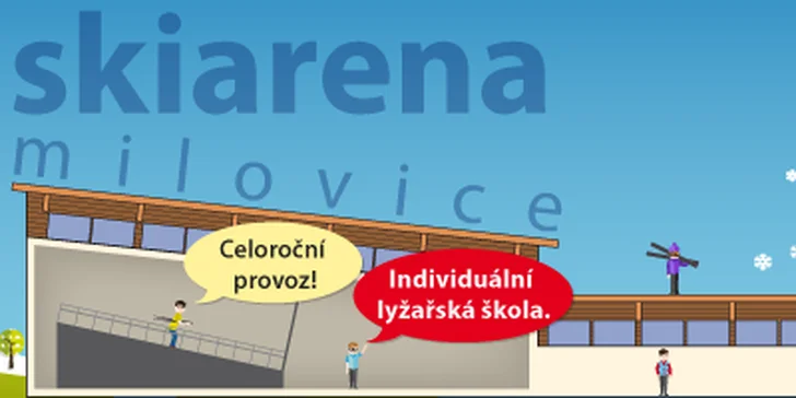 2hodinová lekce lyžování a snowboardingu na indoorové sjezdovce