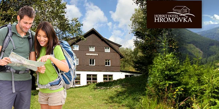 3 až 5 dní ve Špindlerově Mlýně pro dvě osoby. Sauna, 10x biliard, dítě do 6 let zdarma, polopenze i vyhlášená domácí kuchyně Hotelu Hromovka.