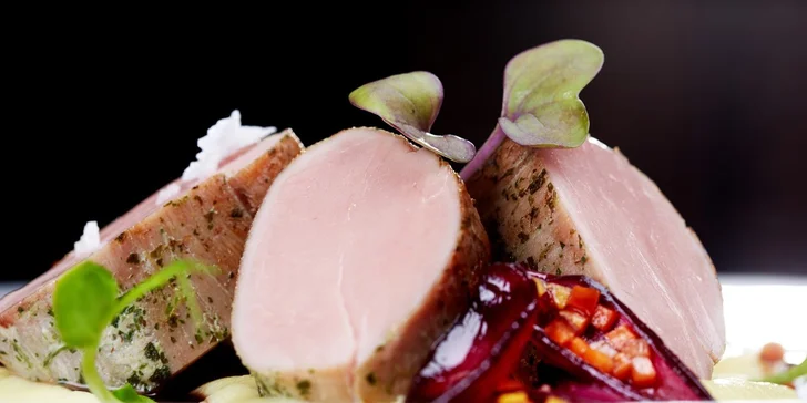 Degustační 8chodové menu pro dva v Restaurantu Alberta Málka****