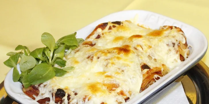 3chodové italské menu s pizzou nebo těstovinami pro dva