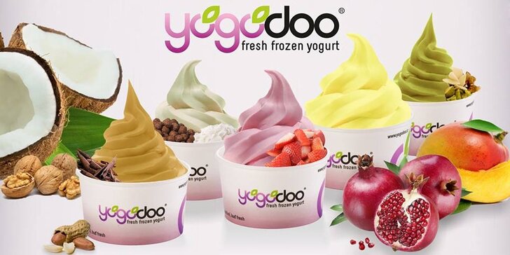Čerstvý mražený jogurt Yogodoo (120 g) vč. přísad či polevy