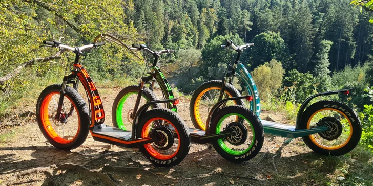 Model Big ONE se hodí do lehčího terénu, verze Big ONE X má nejsilnější motor a zvládne i strmé kopce.