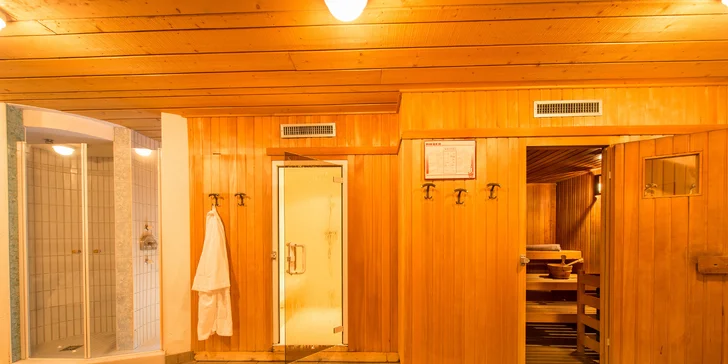 Je tu finská sauna, parní lázeň a infračervená kabina. 