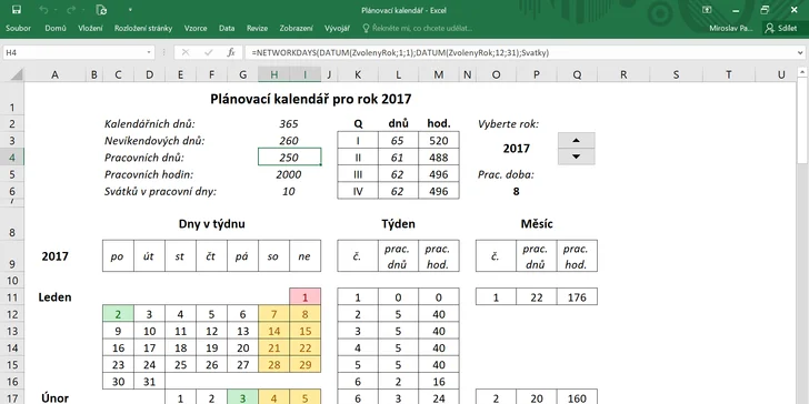 Plánovací kalendár