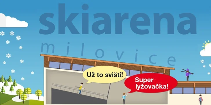 2hodinová lekce lyžování a snowboardingu na indoorové sjezdovce