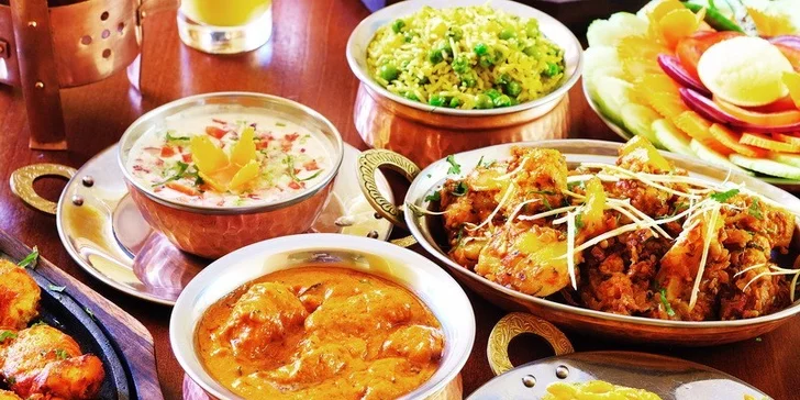 5chodové indické degustační menu vč. nápojů pro dva