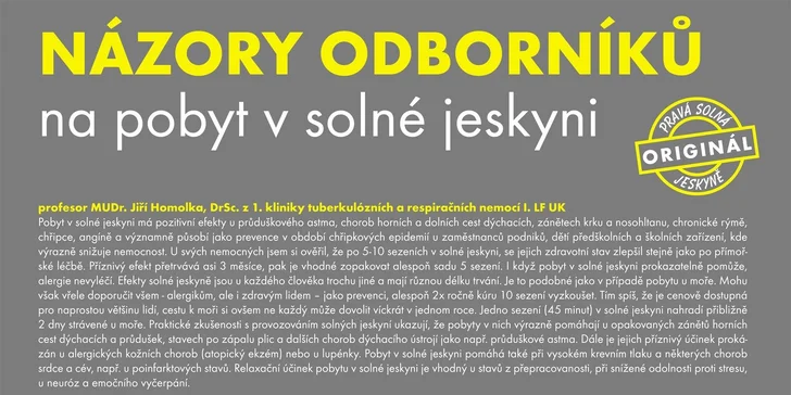 Pobyt v pravé solné jeskyni