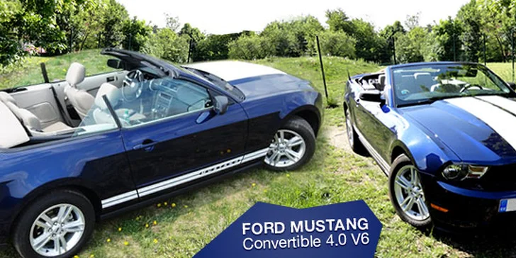 1699 Kč za 8hodinový pronájem Fordu Mustang. Zkroťte stádo koní a dopřejte si nezapomenutelný zážitek se slevou 65 %!