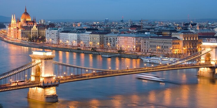 Až 4 dny tokání uprostřed romantické Budapešti se snídaní pro 2 či pro 3