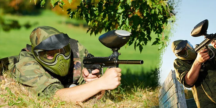 Paintballová hra včetně vybavení a 100 kuliček