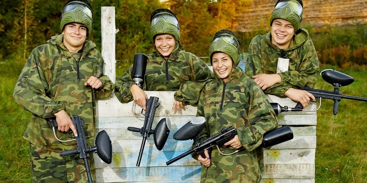 Přijďte si užít 3 hodiny paintballu na hřiště v Kroměříži
