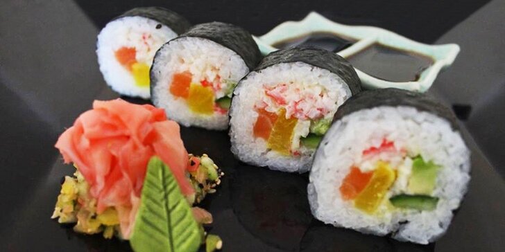 Lahodné a bohaté sushi sety s sebou (22-38 ks i polévky)