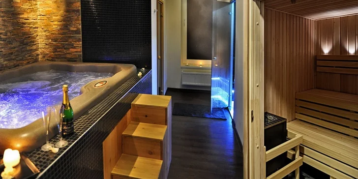 Naprosté soukromí a dokonalá relaxace: 2 hodiny v soukromém spa a sekt pro dva