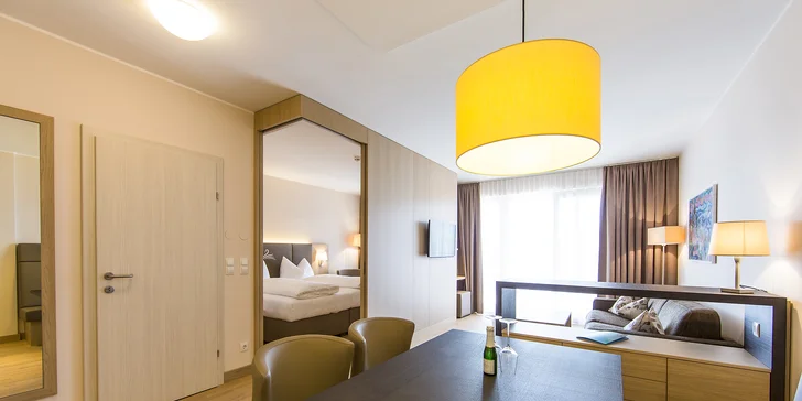 Na výber je apartmán Junior alebo Prestige (na fotke).