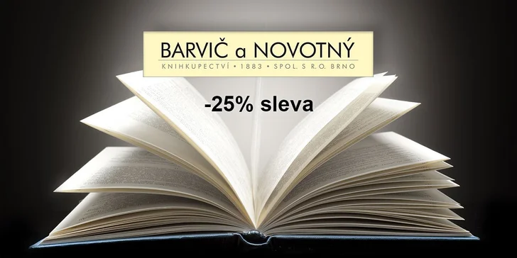 25% sleva na nákup v prodejnách knihkupectví Barvič a Novotný