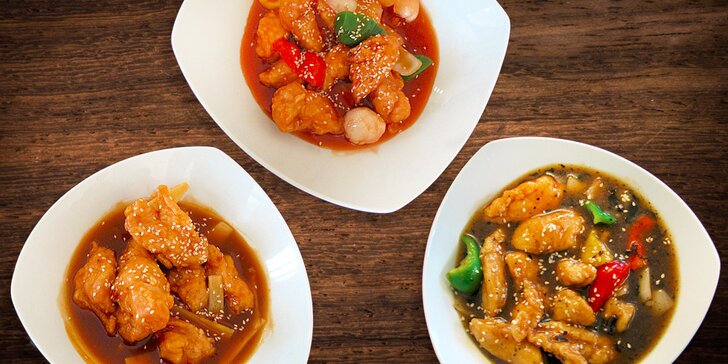 Hongkongské kuřecí speciality v Lotos Restaurant pro dva