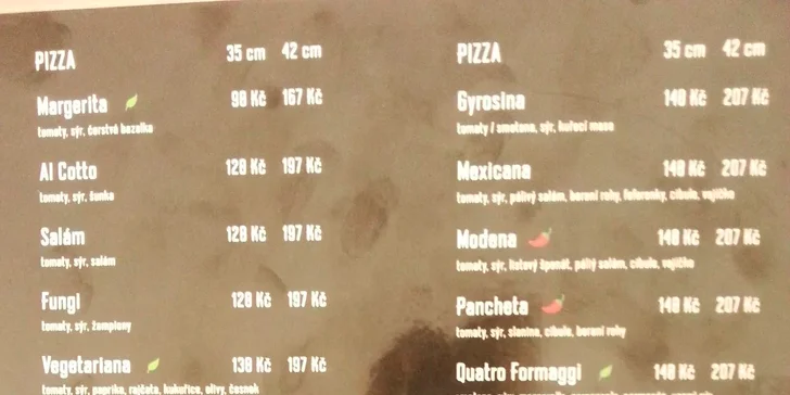 Pizza v nově otevřené Mňam pizze v Jungmannově ulici