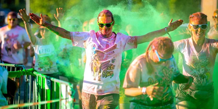 Rainbow Run v Dolních Vítkovicích: startovné, tričko, barvičky i medaile