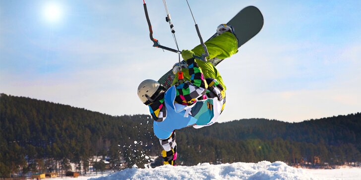 Kurz snowkitingu, landkitingu nebo kiteboardingu pro jednoho