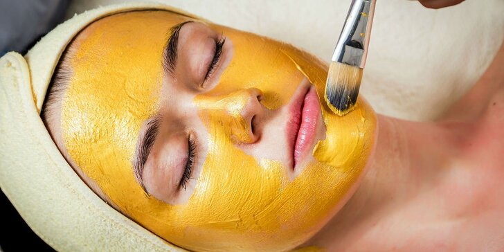 90minutové kosmetické ošetření zlatem pro mladší a krásnější pleť