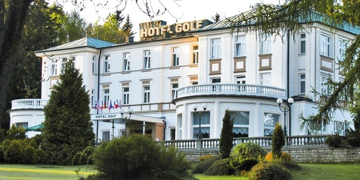 Relax ve 4* hotelu v Mariánských Lázních s polopenzí i procedurami a golfem