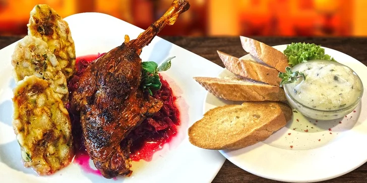 Sváteční menu o čtyřech chodech pro dva labužníky
