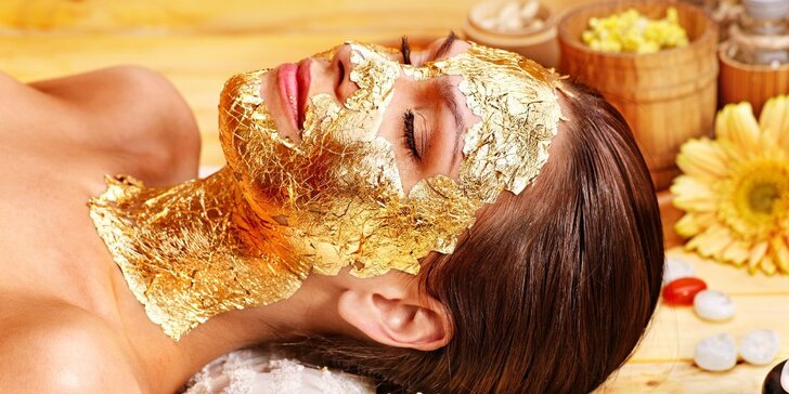 Balíčky omlazujícího kosmetického ošetření s použitím zlaté masky