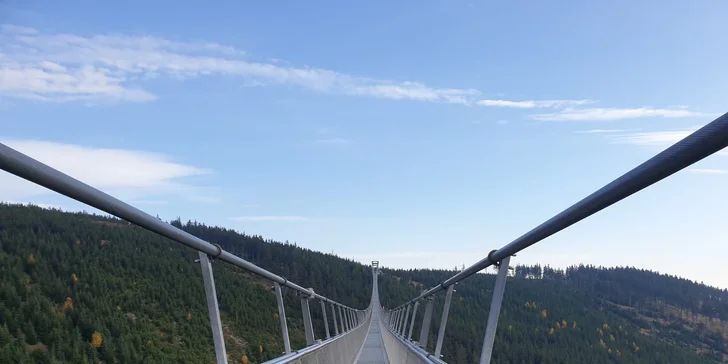 Jen 18 km daleko budete mít Stezku v oblacích na Dolní Moravě (18 km) a světoznámý Sky Bridge 721 (18 km).