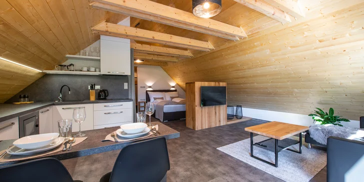 Na výběr jsou dva typy apartmánů, jeden hezčí než druhý.
