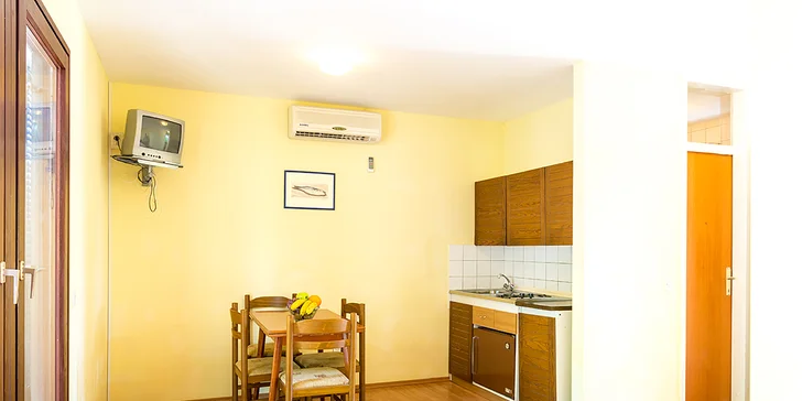 K bungalovům a apartmánům patří kuchyňka (na fotce bungalov).