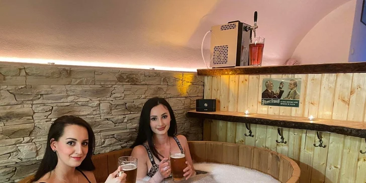 Se správnou variantou si navíc užijete i hodinu v nově zbudovaných pivních lázních. 