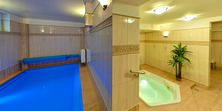 A co takhle trochu relaxu? Součástí hotelu je wellness s menším bazénem a vířivkou, kam máte neomezený vstup. 