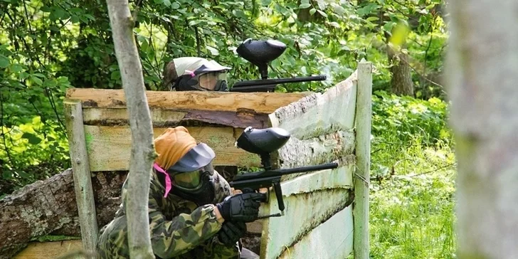 Až 4 hodiny paintballové přestřelky pro 1 osobu