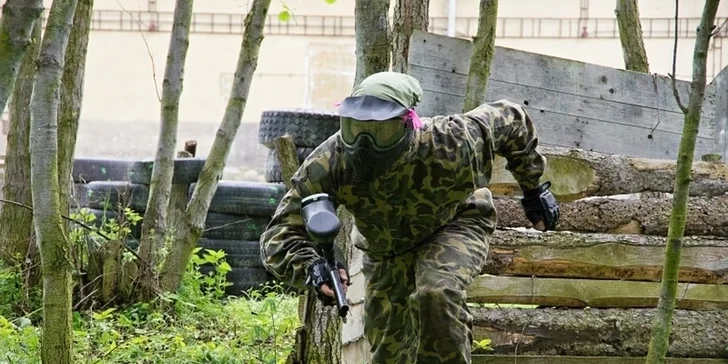 Až 4 hodiny paintballové přestřelky pro 1 osobu