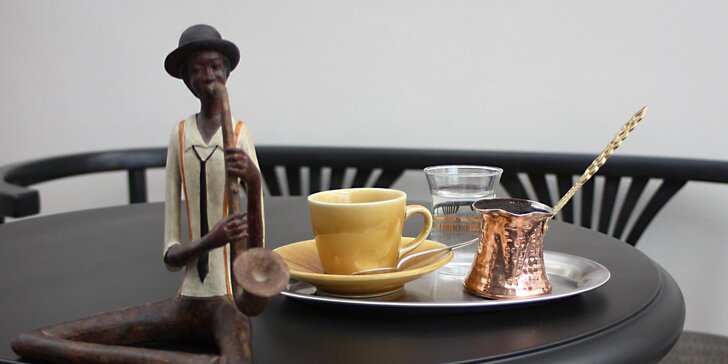 2 kávy a věneček v kavárně Cafe Pohoda Jazz